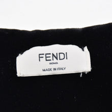 Load image into Gallery viewer, FENDI フェンディ ズッカ柄 スカーフ ブラウン ブラック ナイロン ベロア ロゴ 小物 マフラー 美品 中古 4b011779