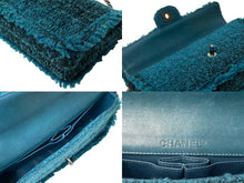 Load image into Gallery viewer, 極美品 CHANEL シャネル イーストウエスト チェーンワンショルダーバッグ 7番台 ココマーク ツイード レザー ブルー 中古 4b001179