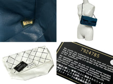 Load image into Gallery viewer, 極美品 CHANEL シャネル イーストウエスト チェーンワンショルダーバッグ 7番台 ココマーク ツイード レザー ブルー 中古 4b001179