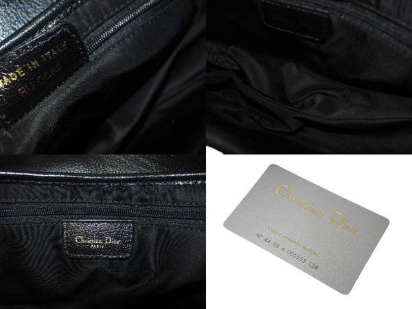 Christian Dior クリスチャンディオール サドルバッグ ワンショルダーバッグ RU 0062 レザー ブラック ガリアーノ期 美品 中古 4b001181