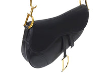 画像をギャラリービューアに読み込む, Christian Dior クリスチャンディオール サドルバッグ ワンショルダーバッグ RU 0062 レザー ブラック ガリアーノ期 美品 中古 4b001181