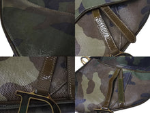 画像をギャラリービューアに読み込む, Christian Dior クリスチャンディオール プレオウンド サドルバッグ パテント カモフラージュ 迷彩 ガリアーノ期 美品 中古 4b001182