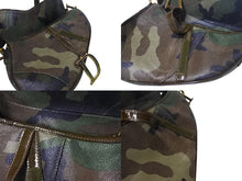 画像をギャラリービューアに読み込む, Christian Dior クリスチャンディオール プレオウンド サドルバッグ パテント カモフラージュ 迷彩 ガリアーノ期 美品 中古 4b001182