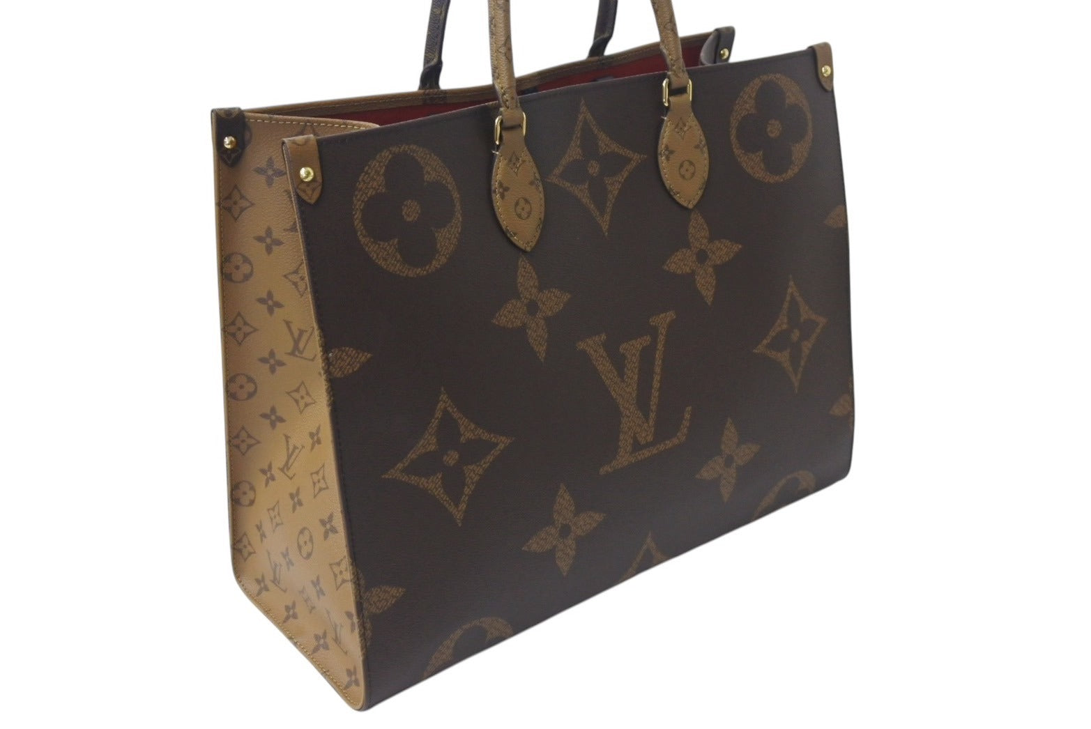 LOUIS VUITTON ルイヴィトン トートバッグ ブラウン メンズ 極美品 LOUIS VUITTON ルイヴィトン モノグラム ジャイアント リバース