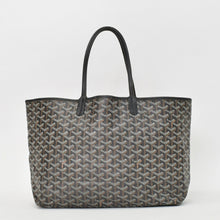 Load image into Gallery viewer, GOYARD ゴヤール サンルイPM バッグ トートバッグ STLOUIPMLTY50CL50P PVC レザー ヘリンボーン ブラック 美品 中古 4b011839