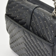 Load image into Gallery viewer, SAINT LAURENT サンローラン カレッジ ショルダーバッグ 428056 GUE428056.0916 レザー ブラック シルバー金具 美品 中古 4b011848