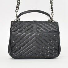 Load image into Gallery viewer, SAINT LAURENT サンローラン カレッジ ショルダーバッグ 428056 GUE428056.0916 レザー ブラック シルバー金具 美品 中古 4b011848