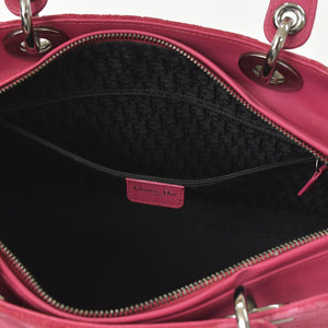 Christian Dior クリスチャンディオール Lady Dior Large レディディオール ラージ 2WAYバッグ 05-MA-0043 カナージュ 美品 中古 4b011855