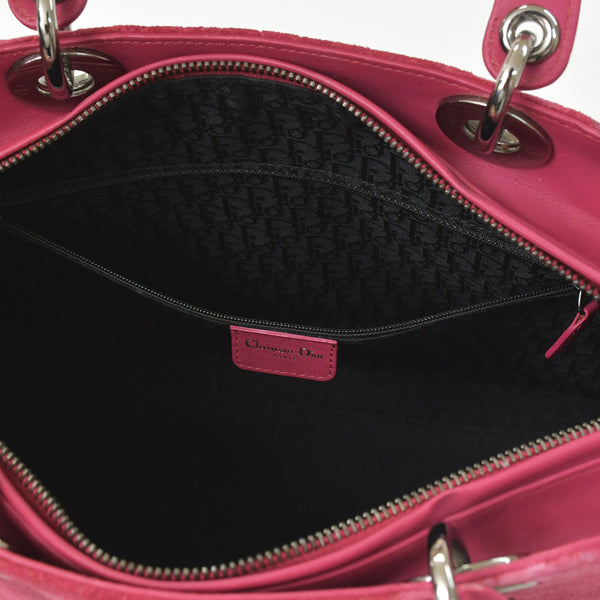 Christian Dior クリスチャンディオール Lady Dior Large レディディオール ラージ 2WAYバッグ 05-MA-0043 カナージュ 美品 中古 4b011855