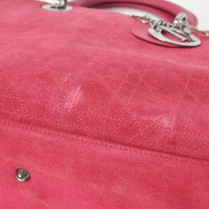 Christian Dior クリスチャンディオール Lady Dior Large レディディオール ラージ 2WAYバッグ 05-MA-0043 カナージュ 美品 中古 4b011855