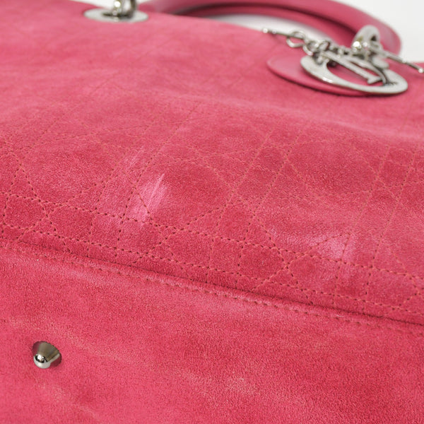 Christian Dior クリスチャンディオール Lady Dior Large レディディオール ラージ 2WAYバッグ 05-MA-0043 カナージュ 美品 中古 4b011855