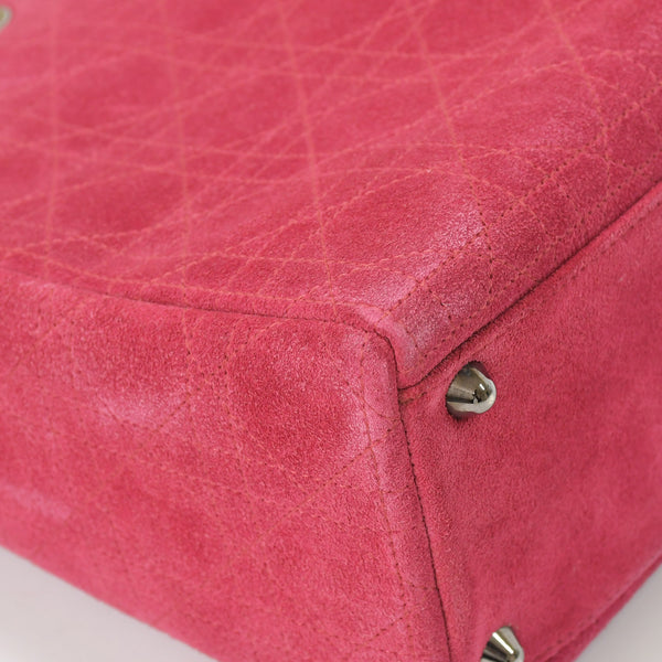 Christian Dior クリスチャンディオール Lady Dior Large レディディオール ラージ 2WAYバッグ 05-MA-0043 カナージュ 美品 中古 4b011855