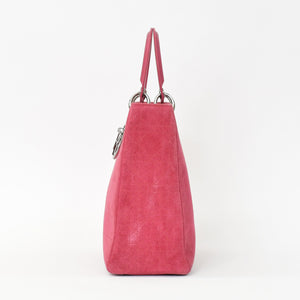 Christian Dior クリスチャンディオール Lady Dior Large レディディオール ラージ 2WAYバッグ 05-MA-0043 カナージュ 美品 中古 4b011855