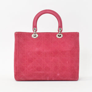 Christian Dior クリスチャンディオール Lady Dior Large レディディオール ラージ 2WAYバッグ 05-MA-0043 カナージュ 美品 中古 4b011855