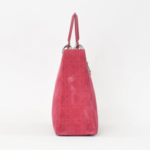 Christian Dior クリスチャンディオール Lady Dior Large レディディオール ラージ 2WAYバッグ 05-MA-0043 カナージュ 美品 中古 4b011855