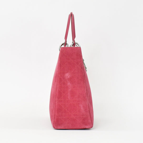 Christian Dior クリスチャンディオール Lady Dior Large レディディオール ラージ 2WAYバッグ 05-MA-0043 カナージュ 美品 中古 4b011855