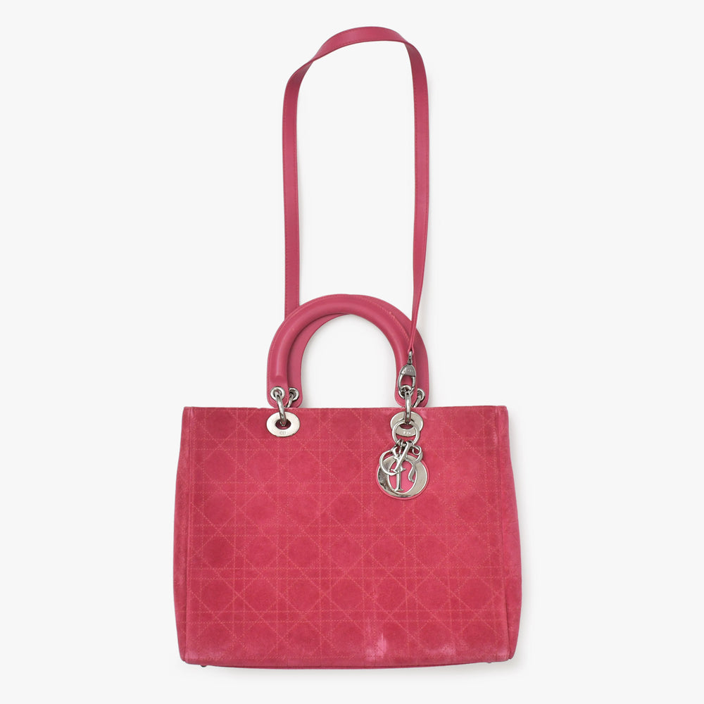 Christian Dior Christian Dior Lady Dior Large Lady Dior Large 2WAY Bag 05-MA-0043 Cannage Good Condition Used 4b011855