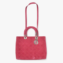Load image into Gallery viewer, Christian Dior クリスチャンディオール Lady Dior Large レディディオール ラージ 2WAYバッグ 05-MA-0043 カナージュ 美品 中古 4b011855