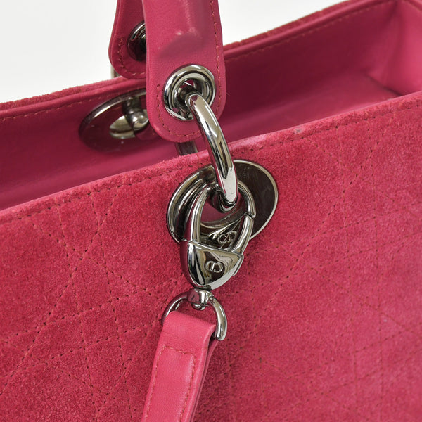Christian Dior クリスチャンディオール Lady Dior Large レディディオール ラージ 2WAYバッグ 05-MA-0043 カナージュ 美品 中古 4b011855