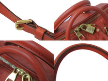 Load image into Gallery viewer, LOUIS VUITTON ルイヴィトン スピーディー25 バンドリエール ハンドバッグ M40758 レッド モノグラムアンプラント レザー 美品 中古 4b001187