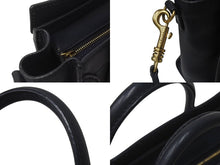 画像をギャラリービューアに読み込む, CELINE セリーヌ ラゲージ ナノ 2WAY ショルダーバッグ ハンドバッグ イタリア製 レザー シルバー シルバー金具 美品 中古 4b001193