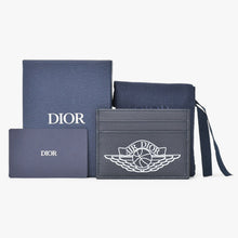 Load image into Gallery viewer, 新品未使用 DIOR ディオール AIR DIOR カードケース レザー ネイビー ホワイト 中古 4b012043