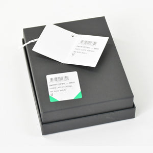 新品未使用 DIOR ディオール AIR DIOR カードケース ロゴ ストラップ レザー ネイビー シルバー金具 中古 4b012044