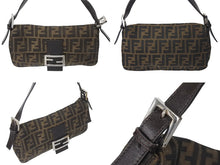 画像をギャラリービューアに読み込む, FENDI フェンディ ズッカ柄 マンマバケット ワンショルダーバッグ 26424 ブラウン シルバー金具 美品 中古 4b001207