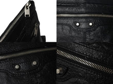 Load image into Gallery viewer, BALENCIAGA バレンシアガ ネオスケッチ ショルダーバッグ ブラック レザー 390924 黒 シルバー金具 美品 中古 4b001208