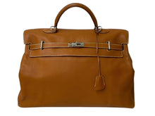 画像をギャラリービューアに読み込む, 極美品 激レア HERMES エルメス ケリー50 ハンドバック ゴールド トリヨンクレマンス シルバー金具 □N刻印 中古 4b001269