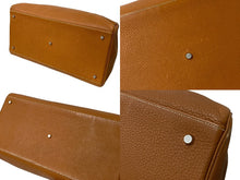 画像をギャラリービューアに読み込む, 極美品 激レア HERMES エルメス ケリー50 ハンドバック ゴールド トリヨンクレマンス シルバー金具 □N刻印 中古 4b001269