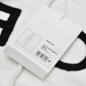 Like new CHANEL Logo Bathrobe Jacket P74329V66015 Gown Black White Size M Used 4a000083