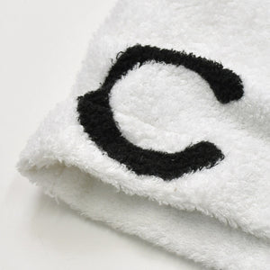 Like new CHANEL Logo Bathrobe Jacket P74329V66015 Gown Black White Size M Used 4a000083