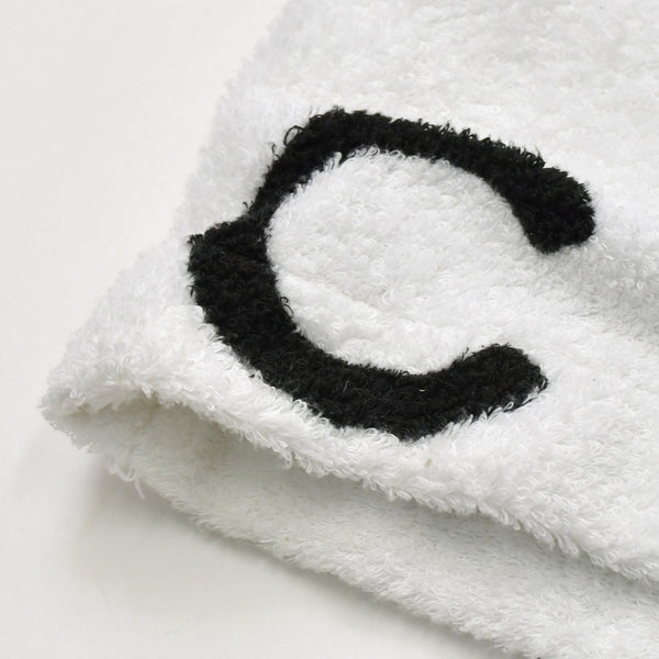 Like new CHANEL Logo Bathrobe Jacket P74329V66015 Gown Black White Size M Used 4a000083