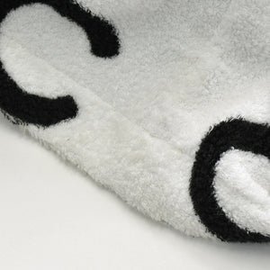 Like new CHANEL Logo Bathrobe Jacket P74329V66015 Gown Black White Size M Used 4a000083