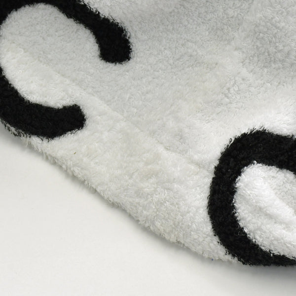 Like new CHANEL Logo Bathrobe Jacket P74329V66015 Gown Black White Size M Used 4a000083