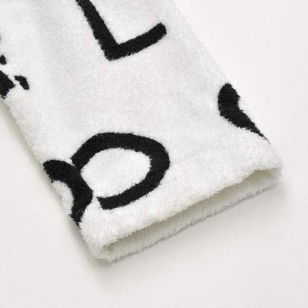 Like new CHANEL Logo Bathrobe Jacket P74329V66015 Gown Black White Size M Used 4a000083
