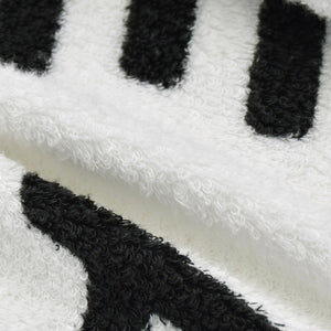Like new CHANEL Logo Bathrobe Jacket P74329V66015 Gown Black White Size M Used 4a000083