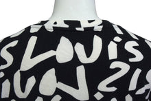 画像をギャラリービューアに読み込む, LOUIS VUITTON ルイヴィトン 半袖Tシャツ WOTS09JES サイズM グラフィティ Vネック ブラック ホワイト 美品 中古 4b001227