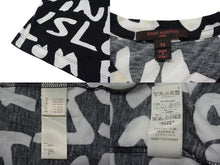 画像をギャラリービューアに読み込む, LOUIS VUITTON ルイヴィトン 半袖Tシャツ WOTS09JES サイズM グラフィティ Vネック ブラック ホワイト 美品 中古 4b001227