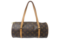 Load image into Gallery viewer, LOUIS VUITTON ルイヴィトン パピヨン30 ハンドバッグ M51385 筒型 モノグラムキャンバス ブラウン 美品 中古 4b001235