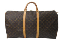 画像をギャラリービューアに読み込む, LOUIS VUITTON ルイヴィトン キーポル60 ボストンバッグ M41422 モノグラム PVC レザー ブラウン 美品 中古 4b001236