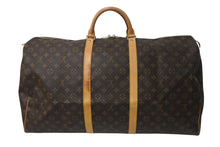 画像をギャラリービューアに読み込む, LOUIS VUITTON ルイヴィトン キーポル60 ボストンバッグ M41422 モノグラム PVC レザー ブラウン 美品 中古 4b001236