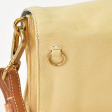 Load image into Gallery viewer, 極美品 PRADA プラダ ワンショルダーバッグ BR2396 レザー ベージュ ブルー サウンドロック マットゴールド金具 中古 4b012451