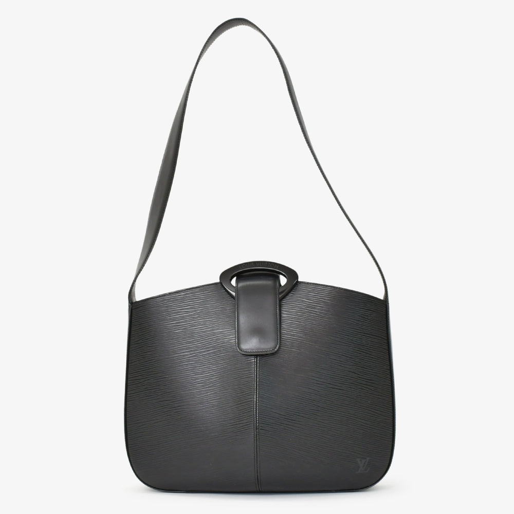 極美品 LOUIS VUITTON ルイヴィトン レヴリ ワンショルダーバッグ ハンドバッグ M52162 ブラック エピレザー 中古 4b012458