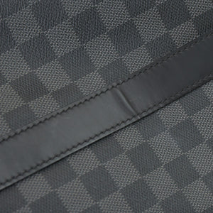 Very Good Condition LOUIS VUITTON Keepall Bandouliere 55 Boston Bag Men's Travel Bag Damier Graphite Black N41413 Good Condition Used 4a001248
