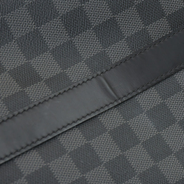 Very Good Condition LOUIS VUITTON Keepall Bandouliere 55 Boston Bag Men's Travel Bag Damier Graphite Black N41413 Good Condition Used 4a001248