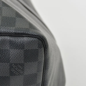 Very Good Condition LOUIS VUITTON Keepall Bandouliere 55 Boston Bag Men's Travel Bag Damier Graphite Black N41413 Good Condition Used 4a001248