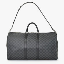 画像をギャラリービューアに読み込む, 極美品 ルイヴィトン LOUIS VUITTON キーポル バンドリエール 55 ボストンバッグ メンズ 旅行鞄 ダミエ グラフィット ブラック N41413 美品 中古 4a001248