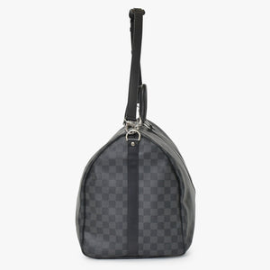 Very Good Condition LOUIS VUITTON Keepall Bandouliere 55 Boston Bag Men's Travel Bag Damier Graphite Black N41413 Good Condition Used 4a001248